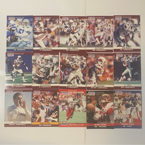 1989 - 1990  Pro Set Football Cards Lot of 63 Cards Vintage - Picture 4 of 8
